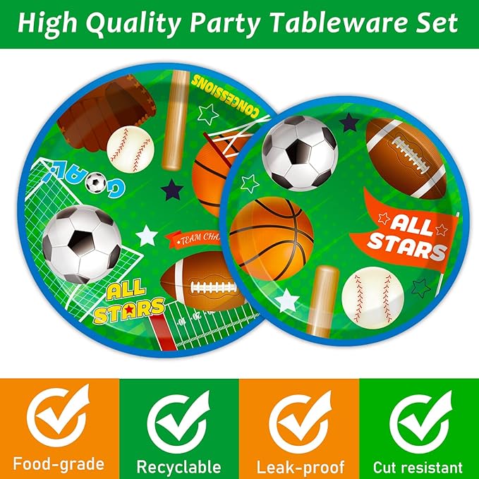 Sports Party Plates Napkins Superstar Party Tableware All Star