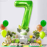 KatchOn, Giant Light Green Number 7 Balloon - 40 Inch | 7th Birthday