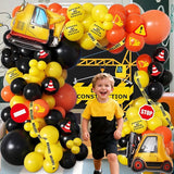 102pcs Construction Birthday Party Decorations Balloon Garland Arch