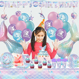 Mermaid Birthday Decorations Party Supplies Include Plates Napkins