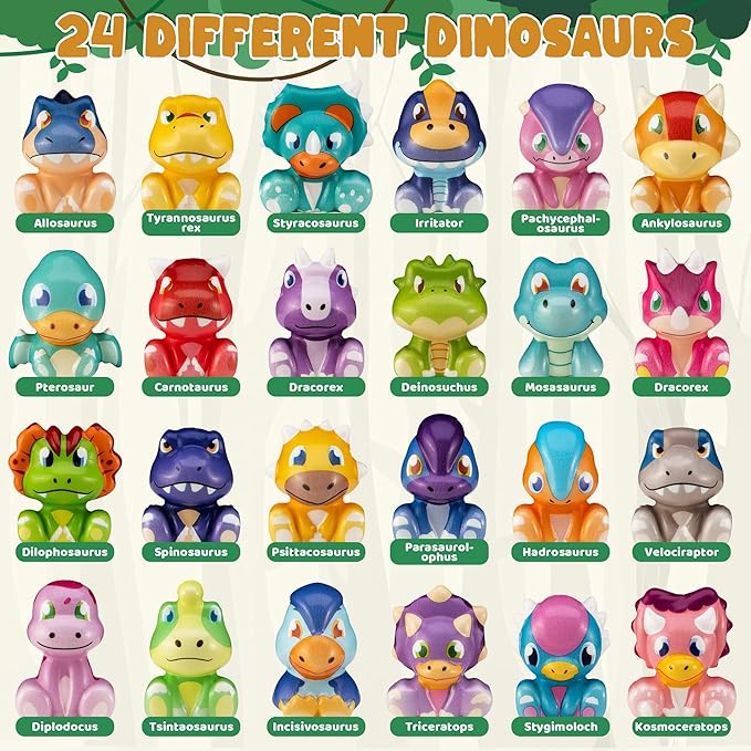Party Favors for Kids 24PCS Dinosaur Squishy Toys Goodie Bag