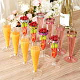 200 Pack Champagne Flutes Plastic Wine Glasses Disposable, 4.5 Oz