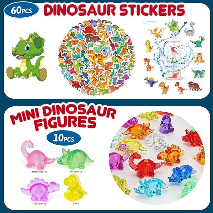 Dinosaur Party Favors For 10 Kids 140pcs Dinosaur Birthday Party