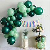 Togvu Green Balloons, 60 Packs 12 Inch Different Shades Dark Emerald