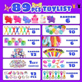 Unicorn Party Favor Goodie Rainbow Elastic Ball Bracelets Stickers