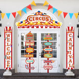 ShinyRelief 15 Pcs Circus Decorations Carnival Striped Awning Porch