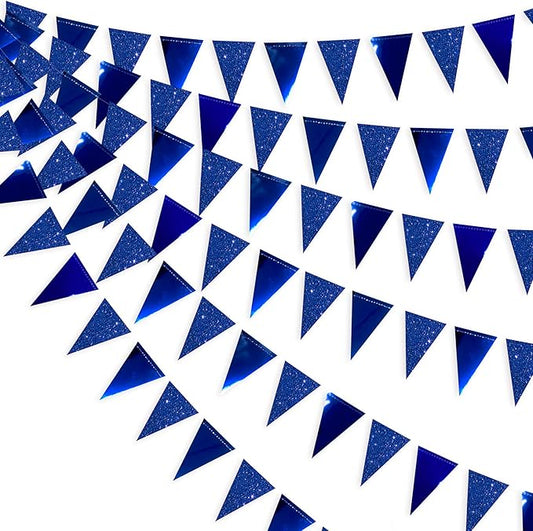 30 Ft Royal Blue Party Decorations Navy Blue Metallic Glitter Paper
