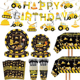 132 Pcs Construction 5th Birthday Party Supplies Dump Truck Theme
