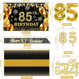 85th Birthday Decorations Men Women with 85th Birthday Banner Black