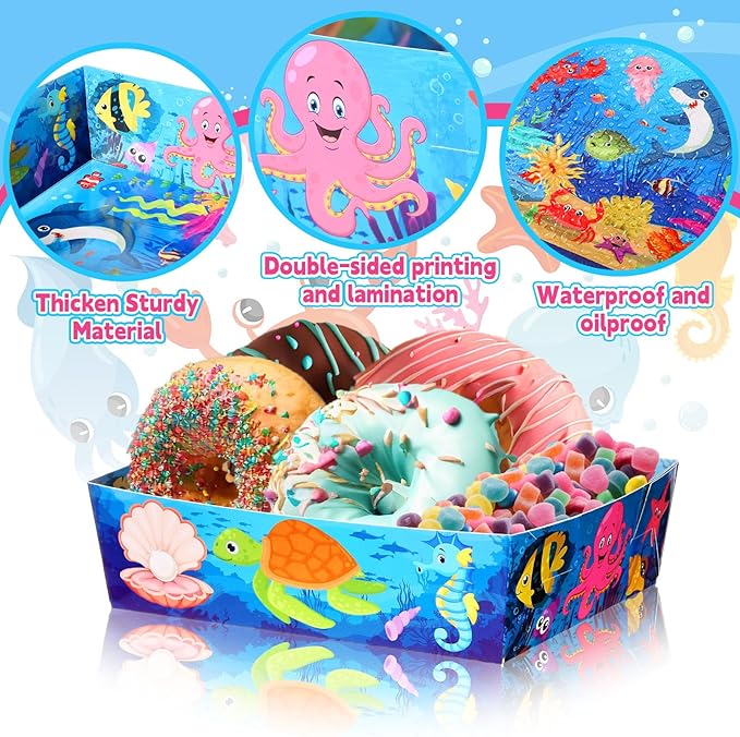 36 Pcs Under the Sea Theme Birthday Party Supplies 5 lb Large Paper