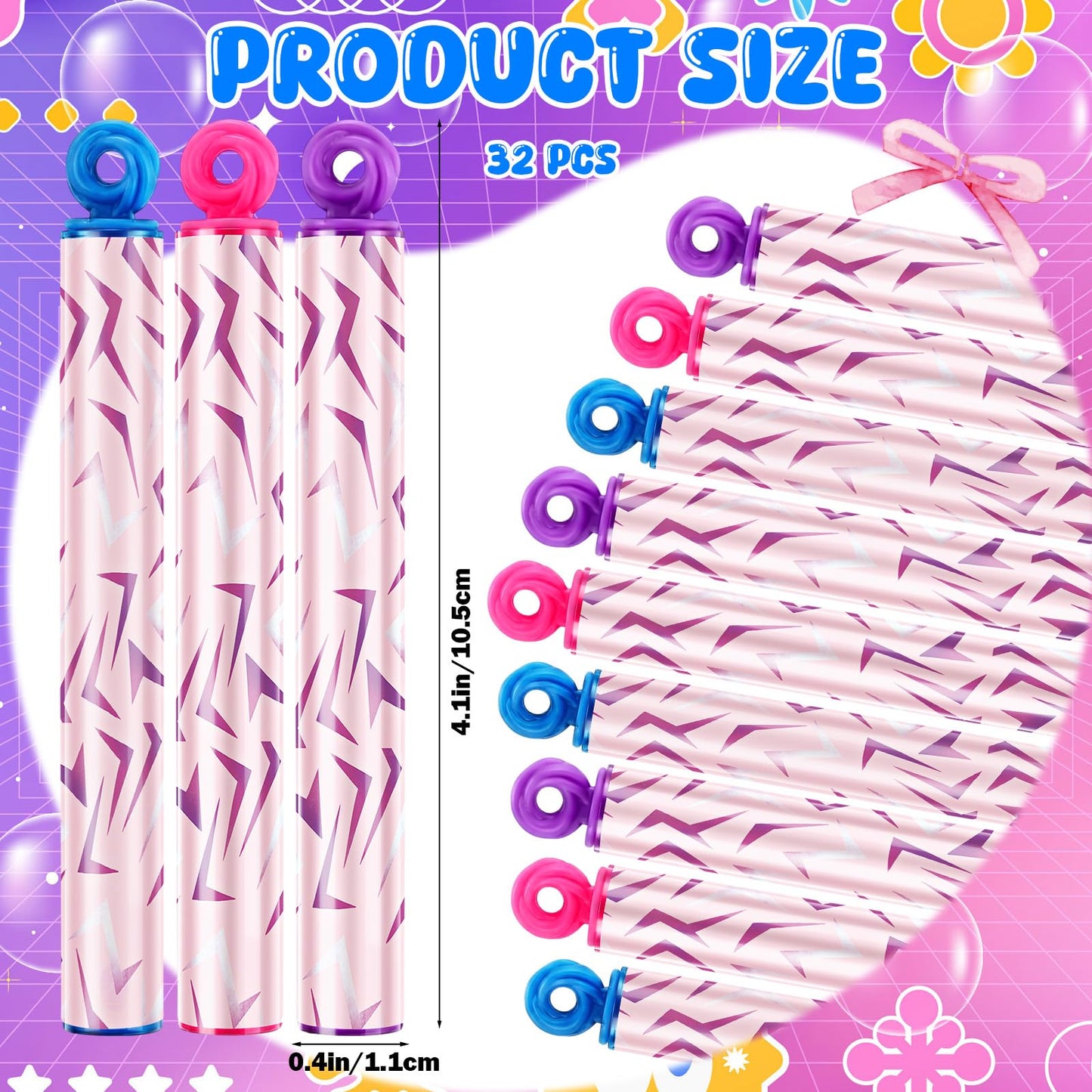 Rotatingpals 32 Pcs Kpop Bubble Wands Lightning Themed Party Favors