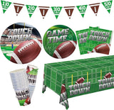 Football Party Supplies Kit Serve 25 Includes Disposable Dinner
