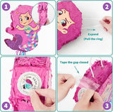 Foldable Mermaid Piñata Pull String Mermaid Birthday Party