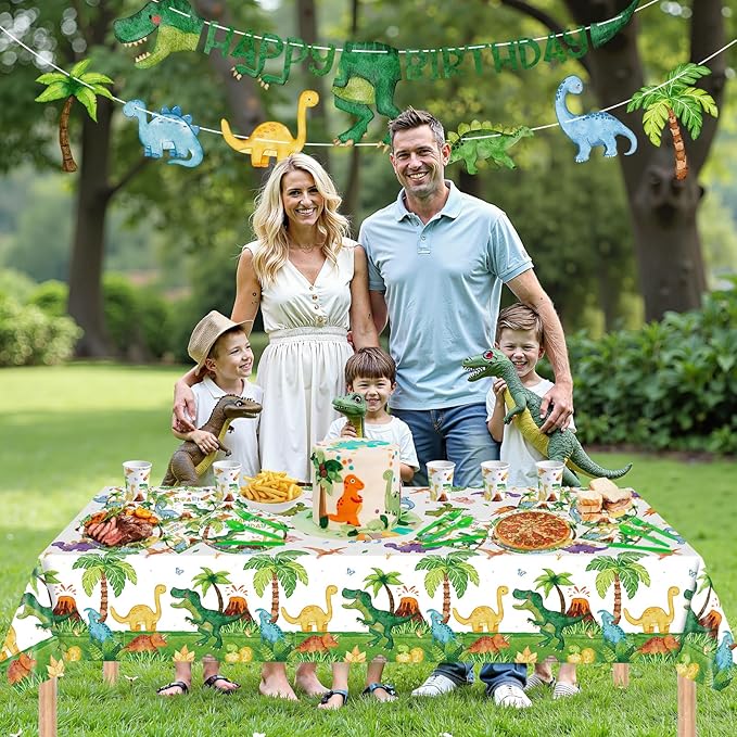 170 Pcs Dinosaur Birthday Decorations Jungle Dino Party Supplies