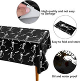 3 Packs Disposable Halloween Skeleton Tablecloth 54 x 108 Plastic