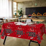 QZYL 4 Pack Graduation Table Cloth, 54" x 108" Red 2026 Graduation