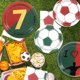 180Pcs Soccer Party Supplies Paper Plates and Napkins Serve 60