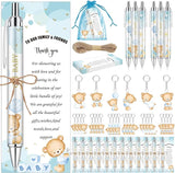 145 Pieces Baby Shower Favors for Guest Blue Bear Ballpoint Pens and