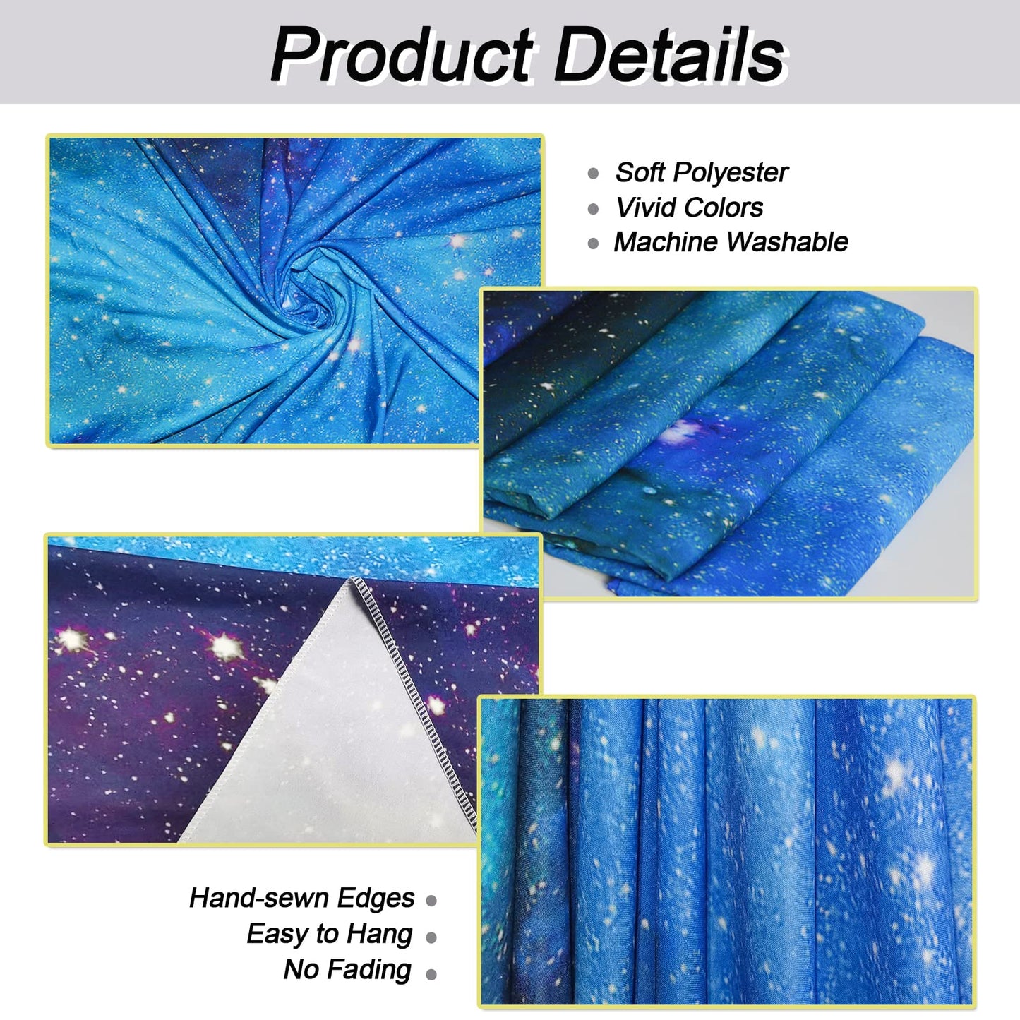 Lahasbja Galaxy Tapestry Blue Starry Sky Universe Space Tapestries
