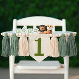 Green Wild One 1st Birthday High Chair Banner First Highchair Banner