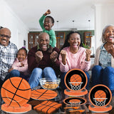 100 Pcs Basketball Party Plates and Napkins Set Basketball Birthday