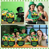 50 Pcs St Patrick's Day Gift Bags Black Cauldron Plastic