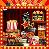 6 Pcs Movie Night Party Decorations Movie Wooden Table Centerpiece