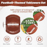 192 Pcs Football Paper Plates and Napkins Set Football Party