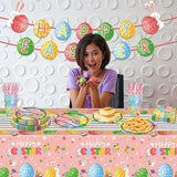 98PCS Easter Party Supplies Happy Easter Paper Plates and Napkins