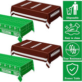 QZYL Football Party Supplies, Disposable Football Tablecloth, 4 PCS