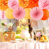 Pink Orange Groovy Thanksgiving Engagement Party Decorations 14pcs