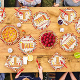 96Pcs Hot Dog Party Supplies 1st Birthday Plates and Napkins Fast