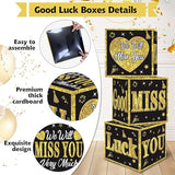Kircirx 3pcs Going Away Party Decorations Boxes for Men Women, Black