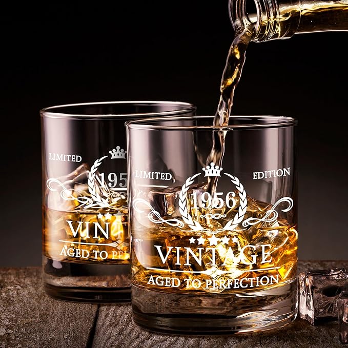 70th Birthday Gifts for Men Whiskey Glass Set 70th Birthday