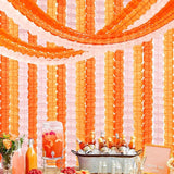 Fall-Boho Pink-Orange Groovy Thanksgiving Party-Decorations - 12pcs