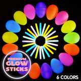 JOYIN 72 Pcs Easter Eggs with 144 Pcs Mini Glow Sticks for Kids