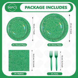 96 Pcs St Patrick's Day Party Supplies 350 GSM Spring Iridescent
