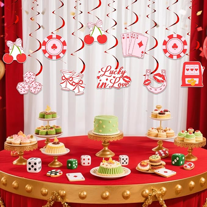 Casino Theme Party Decorations Lucky In Love Hanging Swirls Casino
