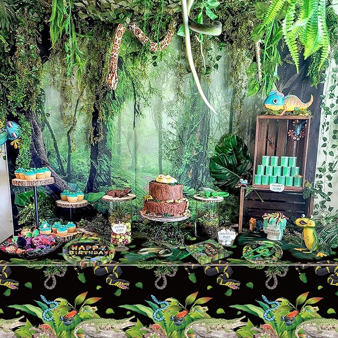 81Pcs Reptile Party Decorations Plates - Including Reptile Birthday