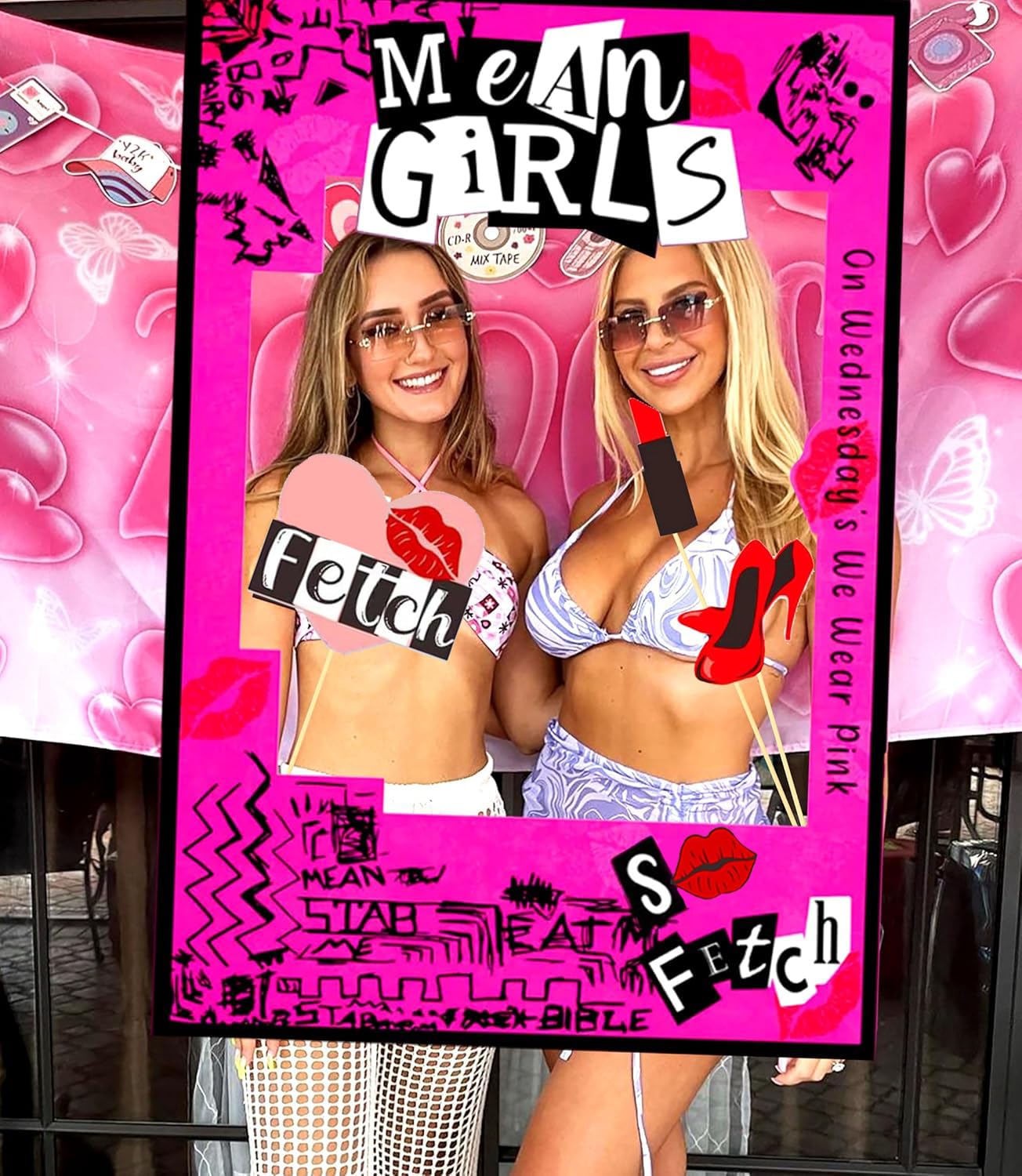LaVenty Mean Girl Party Photo Booth Props Frame Mean Girl Party