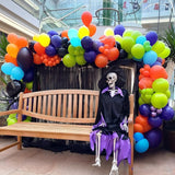 Halloween Balloon Garland 146 Pcs Purple Green Black Orange Balloons