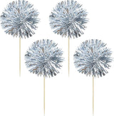 Gyufise 30Pcs Foil Firework Cupcake Toppers Sparkle Tinsel Cake #26