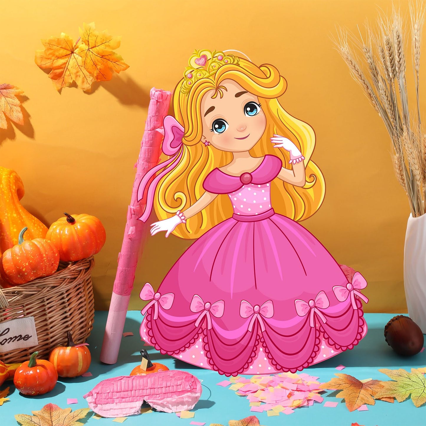 Threan Princess Piñata Fairy Party Decorations Pink Ballet Piñata