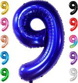 KatchOn, Giant Royal Blue Number 9 Balloon - 40 Inch | Foil 9