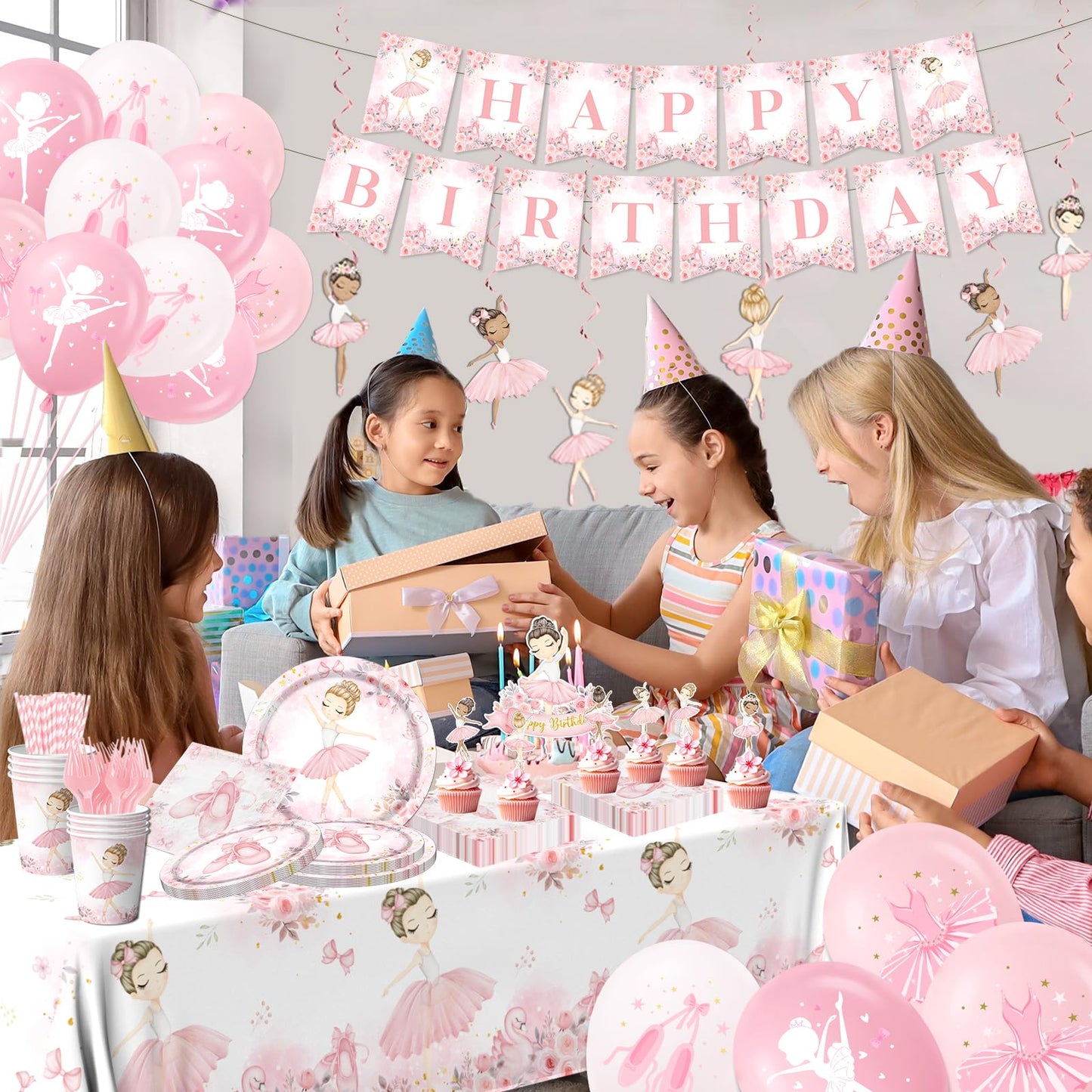 Ballerina Birthday Party Decorations Ballerina Party Tableware Kit