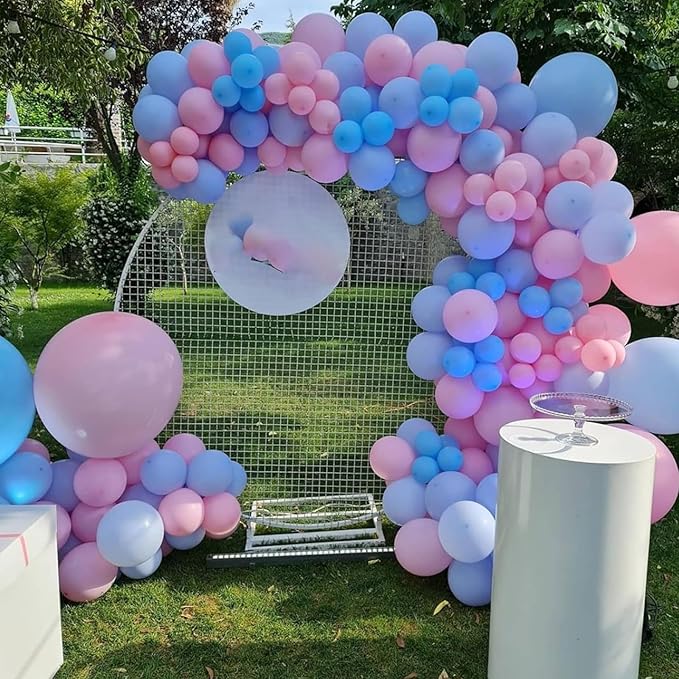 Pink and Blue Balloons Garland Arch Kit, 134pcs Gender Reveal Balloon