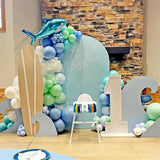 Under the Sea Balloons Garland Arch Kit, 123pcs Dusty Blue Teal
