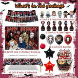 Horror Birthday Party Decorations 50 Pcs Halloween Theme Kit with