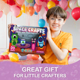 Craftikit® 20 Space Arts & Crafts for Kids - All-Inclusive Fun Toddler