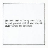 Five Star Funny 50th Birthday Quotes | White Cotton Cocktail Napkins